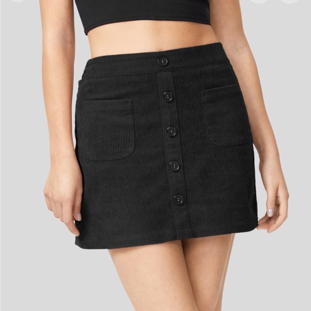 High waisted mini skirt